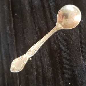 Antique Sterling Silver Salt Spoon pin /brooch 2-1/2"